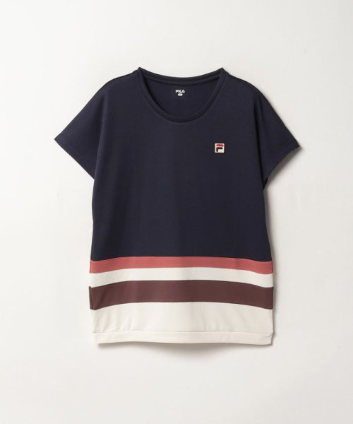 フィラ ゼット レディース Fila Zett Ladies ボーダー切替 Tシャツ Magaseek