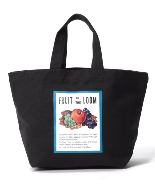 FRUIT OF THE LOOM(フルーツオブザルーム)/CAL PRINT PL LUNCH TOTE/ブラック 