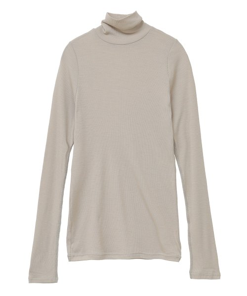 CLANE(クラネ)/HIGH GAUGE RIB TOPS/BEIGE