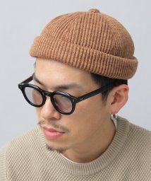 Besiquenti(ベーシックエンチ)/リブ編みニット フィッシャーマンキャップ ロールキャップ 帽子 メンズ カジュアル シンプル/ブラウン