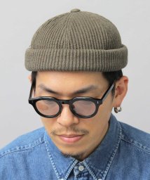 Besiquenti(ベーシックエンチ)/リブ編みニット フィッシャーマンキャップ ロールキャップ 帽子 メンズ カジュアル シンプル/カーキ