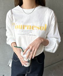 and　Me.../コットン天竺フレンチロゴプリント長袖Tシャツ/504892738