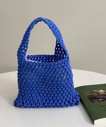 aimoha(aimoha（アイモハ）)/韓国風編みハンドバッグ/ブルー