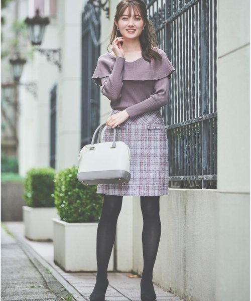 チェックツイード台形スカート レッセ パッセ Laisse Passe Magaseek