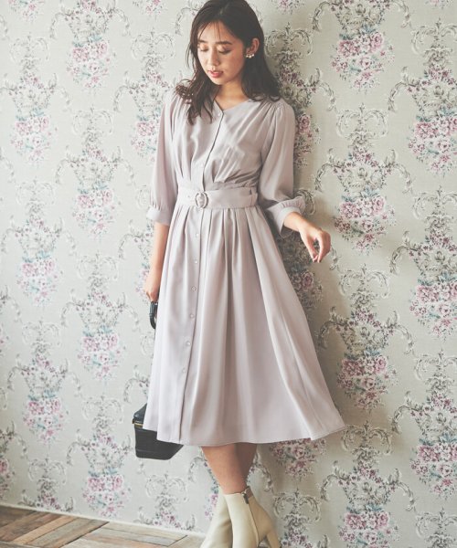 セール フロントボタンジョーゼットワンピース デビュー ド フィオレ Debut De Fiore Magaseek