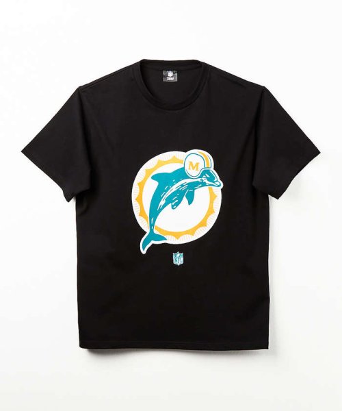 5351POURLESHOMMES(5351POURLESHOMMES)/【5/】NFL DOLPHINS T シャツ/ブラック