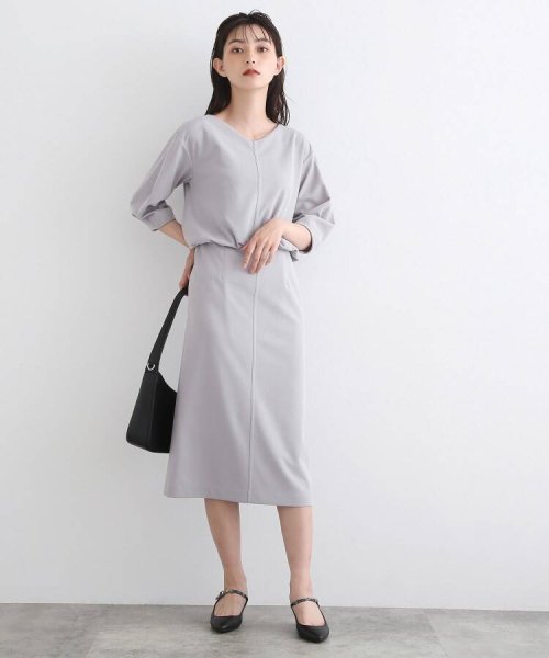 セール インディヴィ Indivi 洗える スタイルアップ セットアップ風ワンピース Magaseek