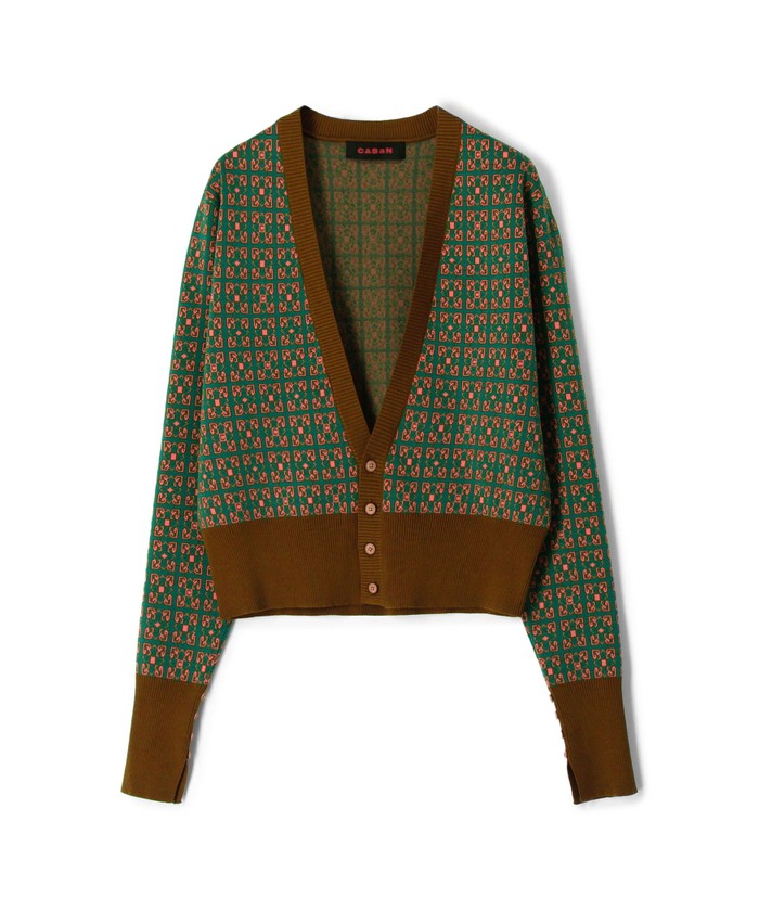 クリアランス セール CABaNジャガードVカーディガン | www