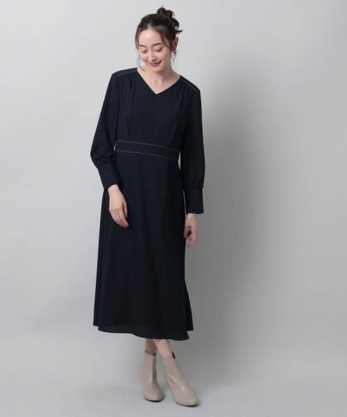 セール きちんとしたい日も活躍 ハイウエスト ロングワンピース 無地 プリント柄 アンタイトル Untitled Magaseek