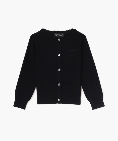 agnes b. GIRLS(アニエスベー　ガールズ)/K330 E CARDIGAN キッズ カーディガン/ブラック