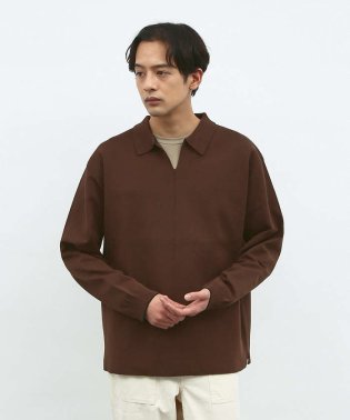 ABAHOUSE/【ナチュラルストレッチ】スキッパー ニットポロシャツ/504892853