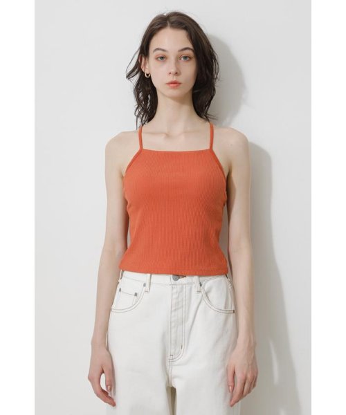AZUL by moussy(アズールバイマウジー)/BASIC BACK CROSS CAMISOLE/ORG