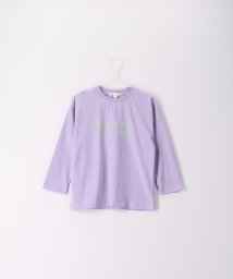 ROPE' PICNIC　KIDS(ロぺピクニックキッズ)/【KIDS】UNISEXメッセージロングTシャツ/ラベンダー（52）