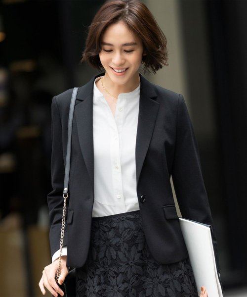 【XSサイズ～/洗える】WASHABLEPONTE テーラードジャケット 