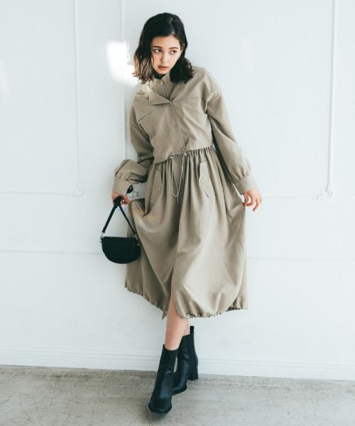 セール】ショート丈モッズコート&ワンピースセット(3WAY)(504899223  