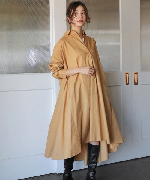 セール タイプライターaフレアシャツワンピース ブージュルード Bou Jeloud Magaseek