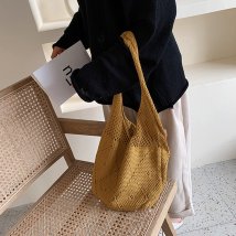 miniministore(ミニミニストア)/クロシェ編み ニットトートバッグ 韓国鞄/キャメル
