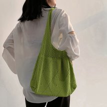 miniministore(ミニミニストア)/クロシェ編み ニットトートバッグ 韓国鞄/グリーン