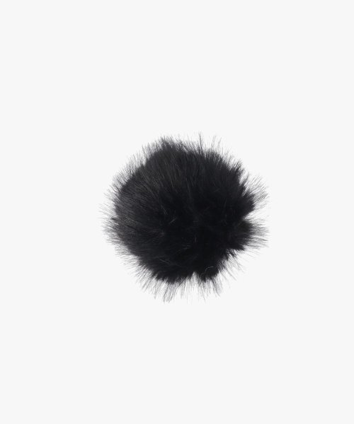 OVERRIDE(OVERRIDE)/OVERRIDE  FAKEFUR POMPOM TOS/ブラック