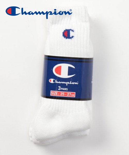 CHAMPION(チャンピオン)/Champion 3足セットフルレングスソックス CMSCH001/ﾎﾜｲﾄ