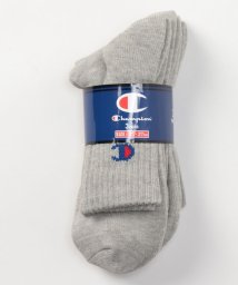 CHAMPION(チャンピオン)/Champion 3足セットロークルーソックス　CMSCR103/M･ｸﾞﾚｰ