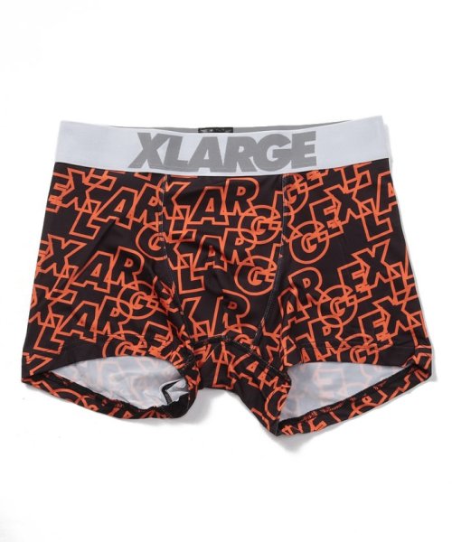 XLARGE(エクストララージ)/文字ロゴ総柄/オレンジ