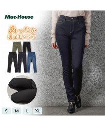 MAC HOUSE(women)(マックハウス（レディース）)/NAVY ネイビー Magic Legs 裏起毛スキニーパンツ 352－9117－006/ネイビー