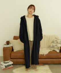 Fashion Letter(ファッションレター)/Fashion Letter ファッションレター 着る毛布 ロング ブランケット レディース ルームウェア 防寒 ガウン 毛布 レディース 大きいサイズ ナイト/ブラック