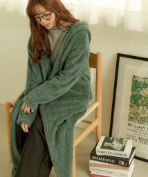 Fashion Letter(ファッションレター)/Fashion Letter ファッションレター 着る毛布 ロング ブランケット レディース ルームウェア 防寒 ガウン 毛布 レディース 大きいサイズ ナイト/グリーン