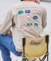 coen(coen)/COLEMAN(コールマン)別注GOODSバックプリントロングスリーブTシャツ/BEIGE