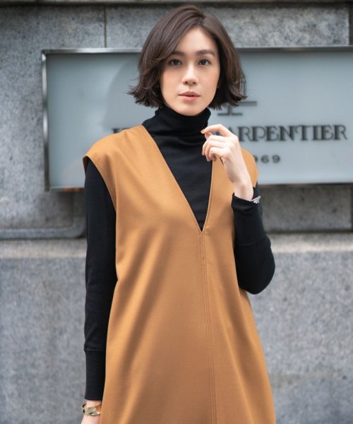 洗える ベアテレコ ボトルネック カットソー 自由区 Jiyu Ku Magaseek 洗える ベアテレコ ボトルネック カットソー 自由区 Jiyu Ku Magaseek