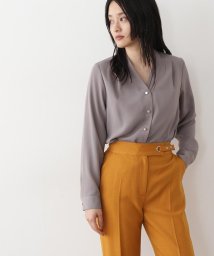 N Natural Beauty Basic(エヌナチュラルビューティベーシック)/ガルーダドビーシャツ/グレー