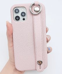 Lace Ladies(レースレディース)/PUレザーベルト付き iPhoneケース カバー/ピンク