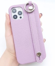 Lace Ladies(レースレディース)/PUレザーベルト付き iPhoneケース カバー/ラベンダー