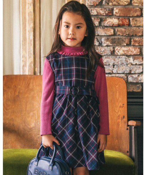 お揃い チェック ベルト 付き ワンピース 90 150cm ベベ Bebe Magaseek お揃い チェック ベルト 付き ワンピース 90 150cm ベベ Bebe Magaseek