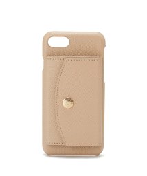 TOPKAPI(トプカピ)/【TOPKAPI】トプカピ 角シボ型押し・ バックカバー iPhoneケース（iPhoneSE/8/7） COLORATO コロラート/グレージュ