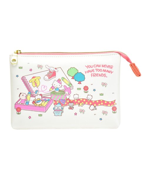 サンリオ ポーチ ポーチ 化粧ポーチ コスメポーチ トラベルポーチ 3ポケット 大人向け 合皮 Puレザー ミニ 小さい 2ルーム 仕分け 女子 学生 高校生 ランナー Runner Magaseek