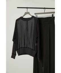 RIM.ARK(リムアーク)/Sheer rib docking tops/BLK