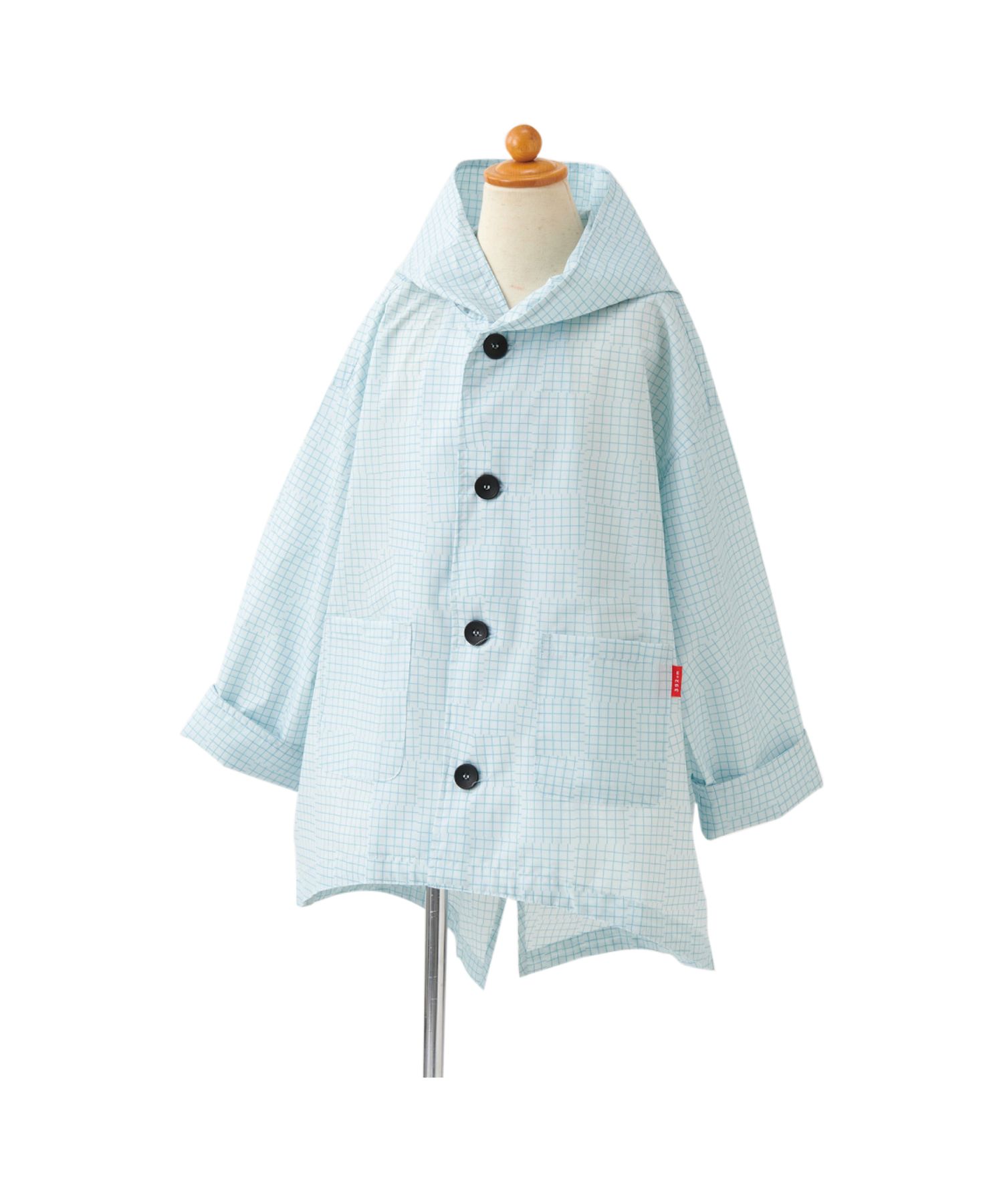 392plusm サンキューニプリュスエム レインコート レインウェア キッズ ポンチョ 撥水 巾着付き KIDS COAT ホワイト ベージュ  グリーン イエ