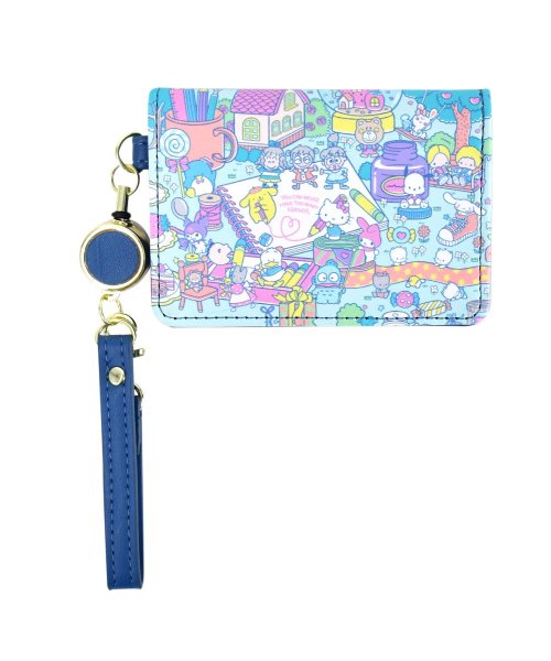 サンリオ パスケース 定期入れ カードケース 定期 入れ ハローキティ マイメロディ シナモロール レディース 女子 合皮 二つ折り リール付き レディース メ ランナー Runner Magaseek