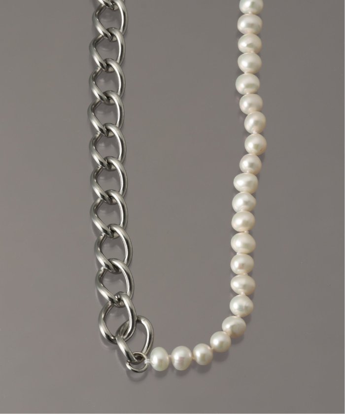 MAGASEEK(マガシーク) JOURNAL STANDARD relume Men's/【Hermosa Pearl Co. / ハモーサ】HALF AND HALF パールネックレス/504908793