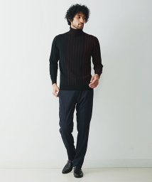 MICHEL KLEIN HOMME(ミッシェルクランオム)/グラデーションタートルネックセーター/パープル（77）