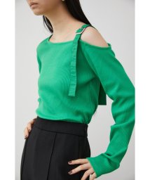 AZUL by moussy/ONE SHOULDER BELT RIB TOPS/504909109
