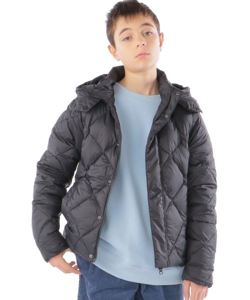 SHIPS KIDS(シップスキッズ)/*【SHIPS KIDS別注】TAION:150～160cm / フーディー ダウン ジャケット/ブラック