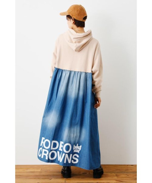 Web限定 デニム切替パーカーマキシワンピースwl ロデオクラウンズワイドボウル Rodeo Crowns Wide Bowl Magaseek