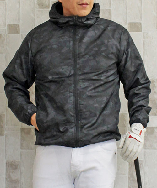 セール】ゴルフジャケット メンズ ゴルフウェア 裏起毛フリース 撥水