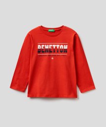 BENETTON (UNITED COLORS OF BENETTON BOYS)(ユナイテッド　カラーズ　オブ　ベネトン　ボーイズ)/【GREEN B】キッズプリント長袖Tシャツ・カットソーB/レッド