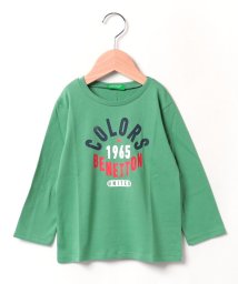 BENETTON (UNITED COLORS OF BENETTON BOYS)(ユナイテッド　カラーズ　オブ　ベネトン　ボーイズ)/【GREEN B】キッズプリント長袖Tシャツ・カットソーB/グリーン系その他