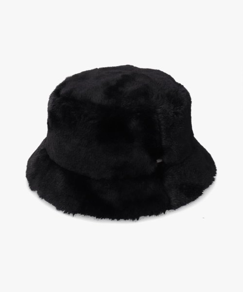 OVERRIDE(OVERRIDE)/OVERRIDE  FAKEFUR BUCKET HAT SGP/ブラック