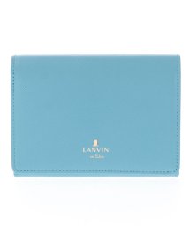 LANVIN en Bleu(BAG)(ランバンオンブルー（バッグ）)/リュクサンブールカラー 二つ折り被せ財布/ブルー